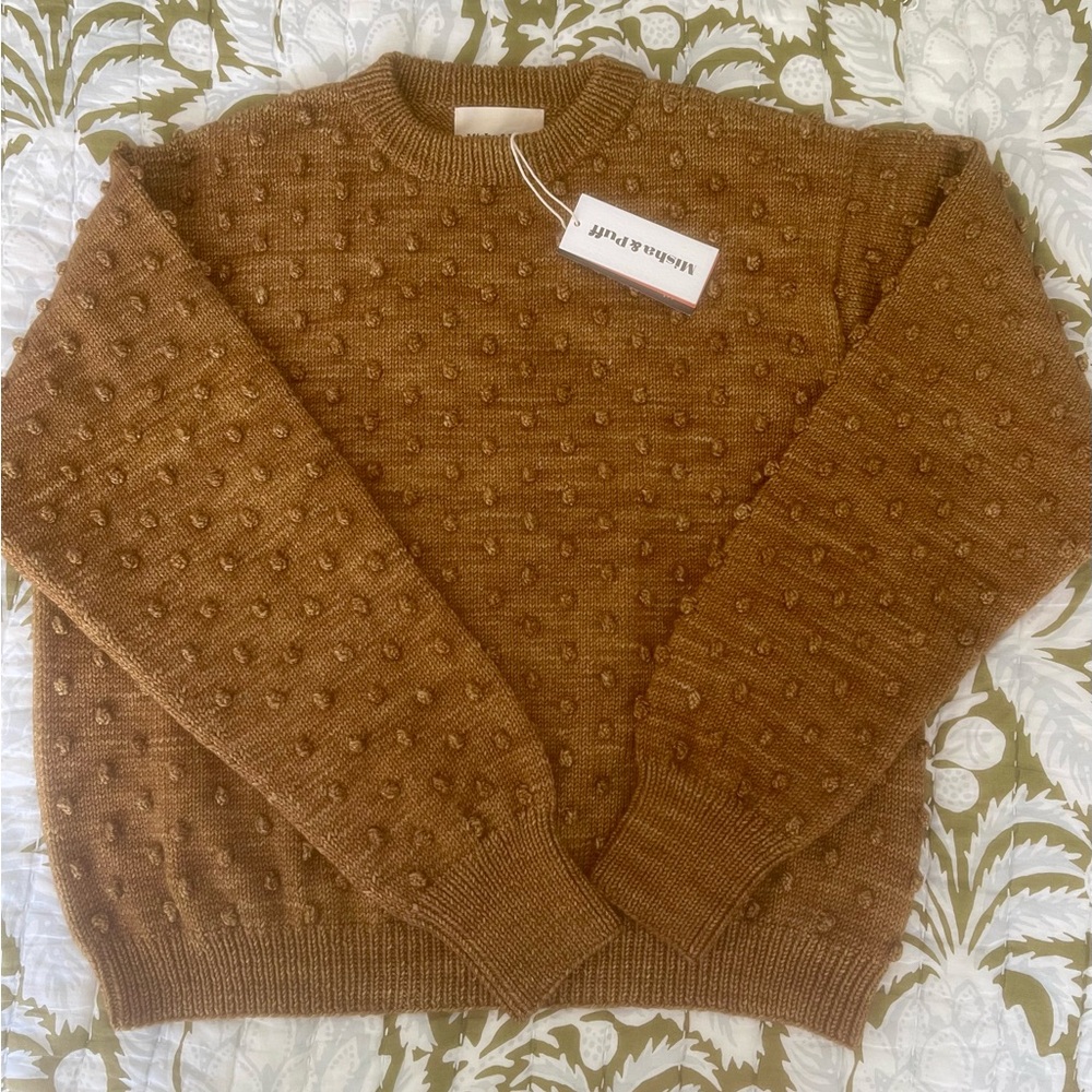 Misha & Puff wool popcorn, size L, NWT.